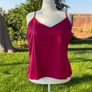 NY & Co pink silk cami